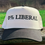 0% liberal snapback hat for conservatives
