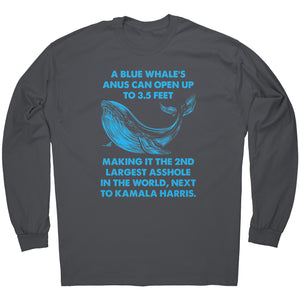 A Blue Whale's Anus Can Open Up To 3.5 Feet Making It The 2nd Largest Asshole In The World Next To Kamala Harris -Apparel | Drunk America 