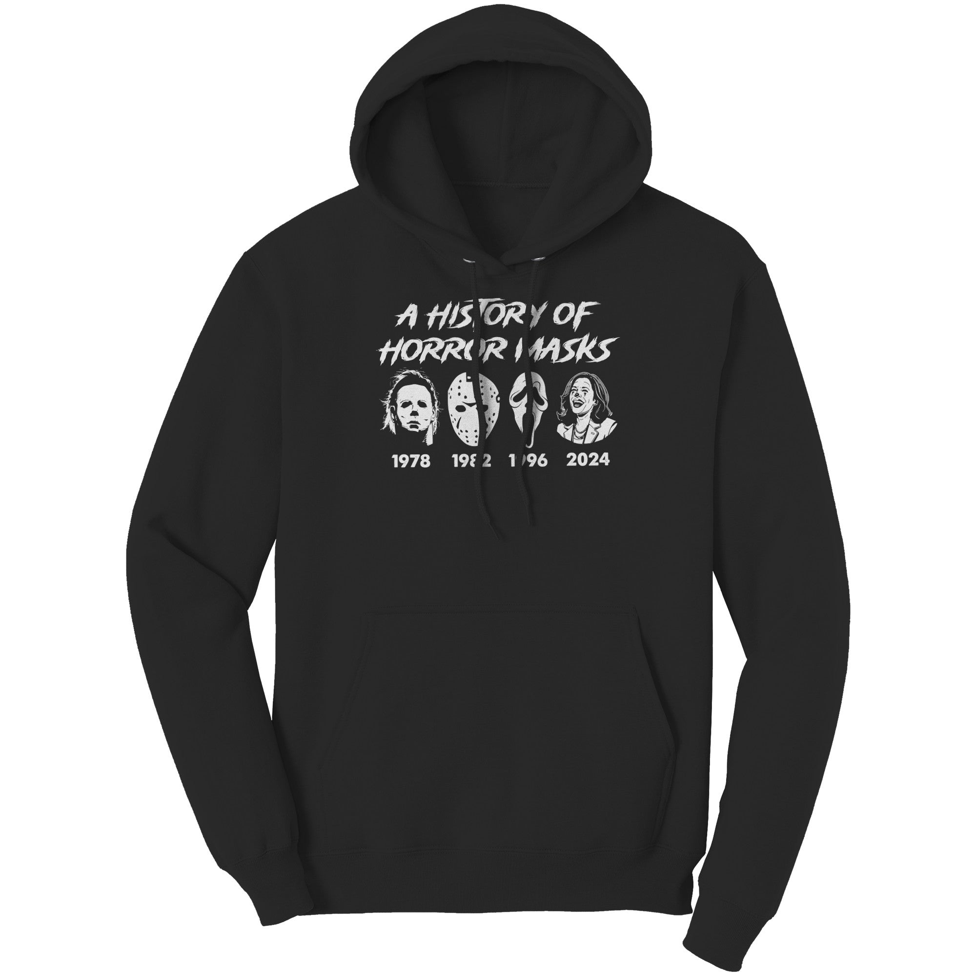 A History Of Horror Masks Anti Kamala -Apparel | Drunk America 