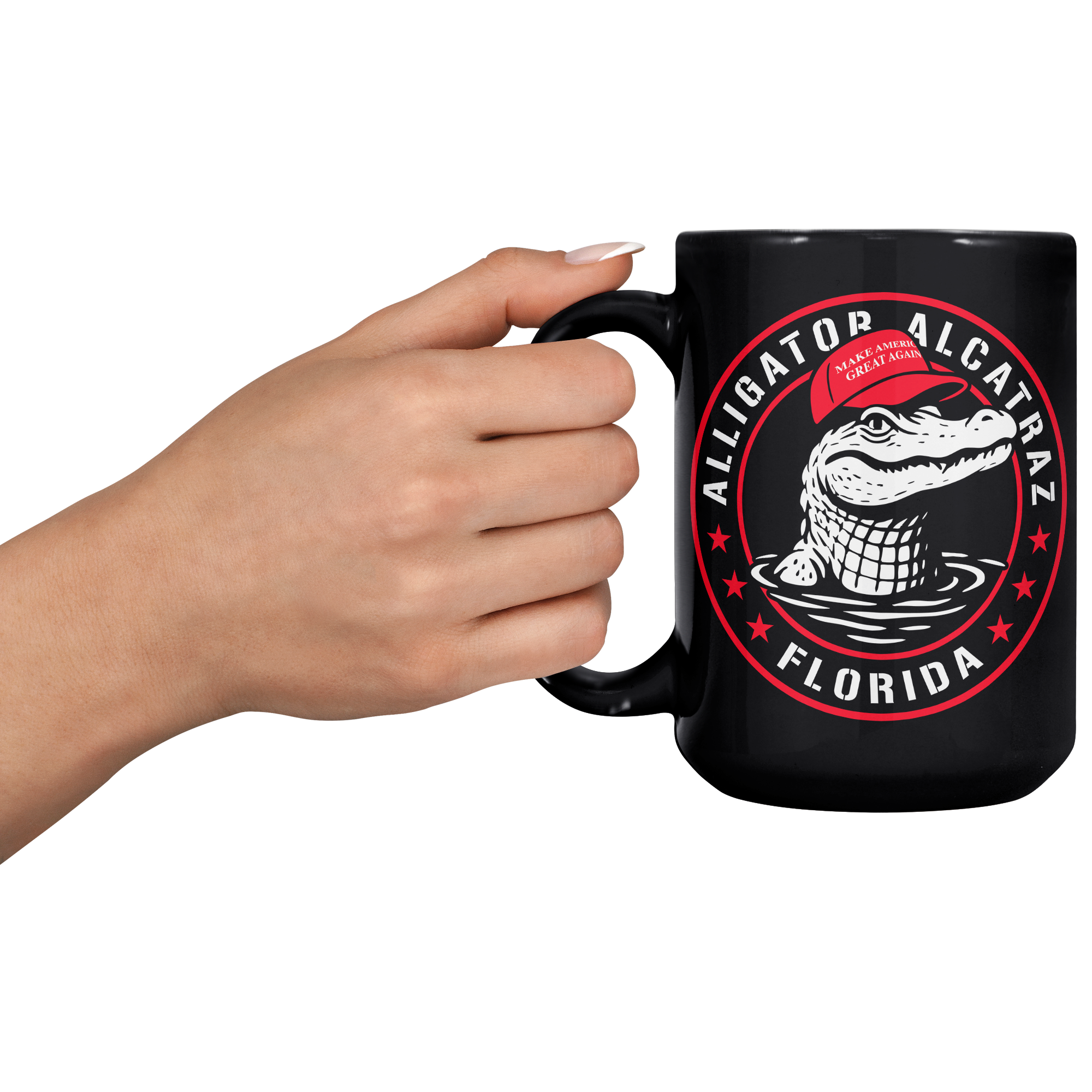 Alligator_Alcatraz_Florida_MAGA_Black_Co_15oz_Black_LH_Model_Mockup.png