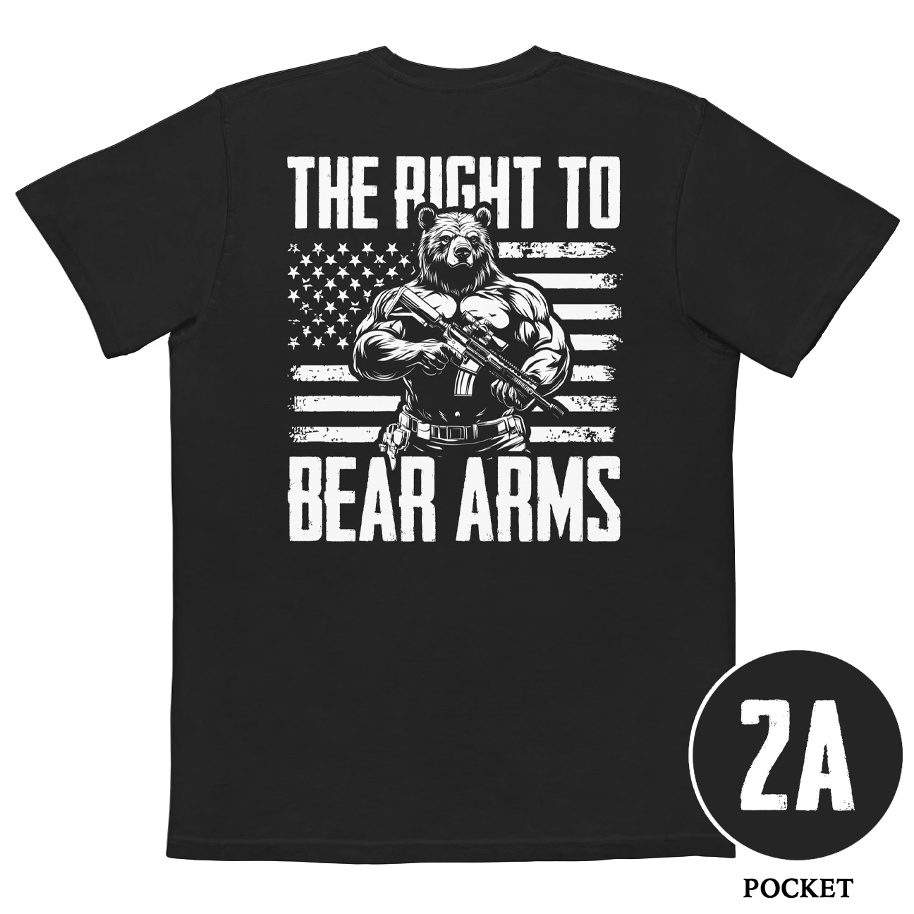 The Right To Bear Arms Comfort Colors Pocket Tee