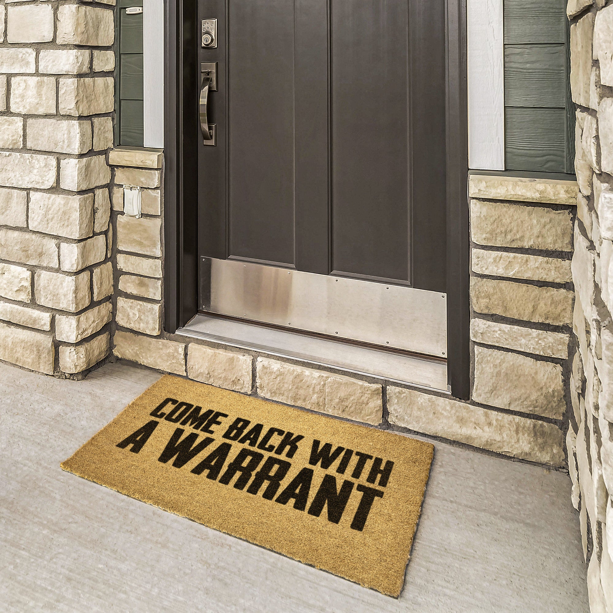 Come Back With A Warrant Doormat