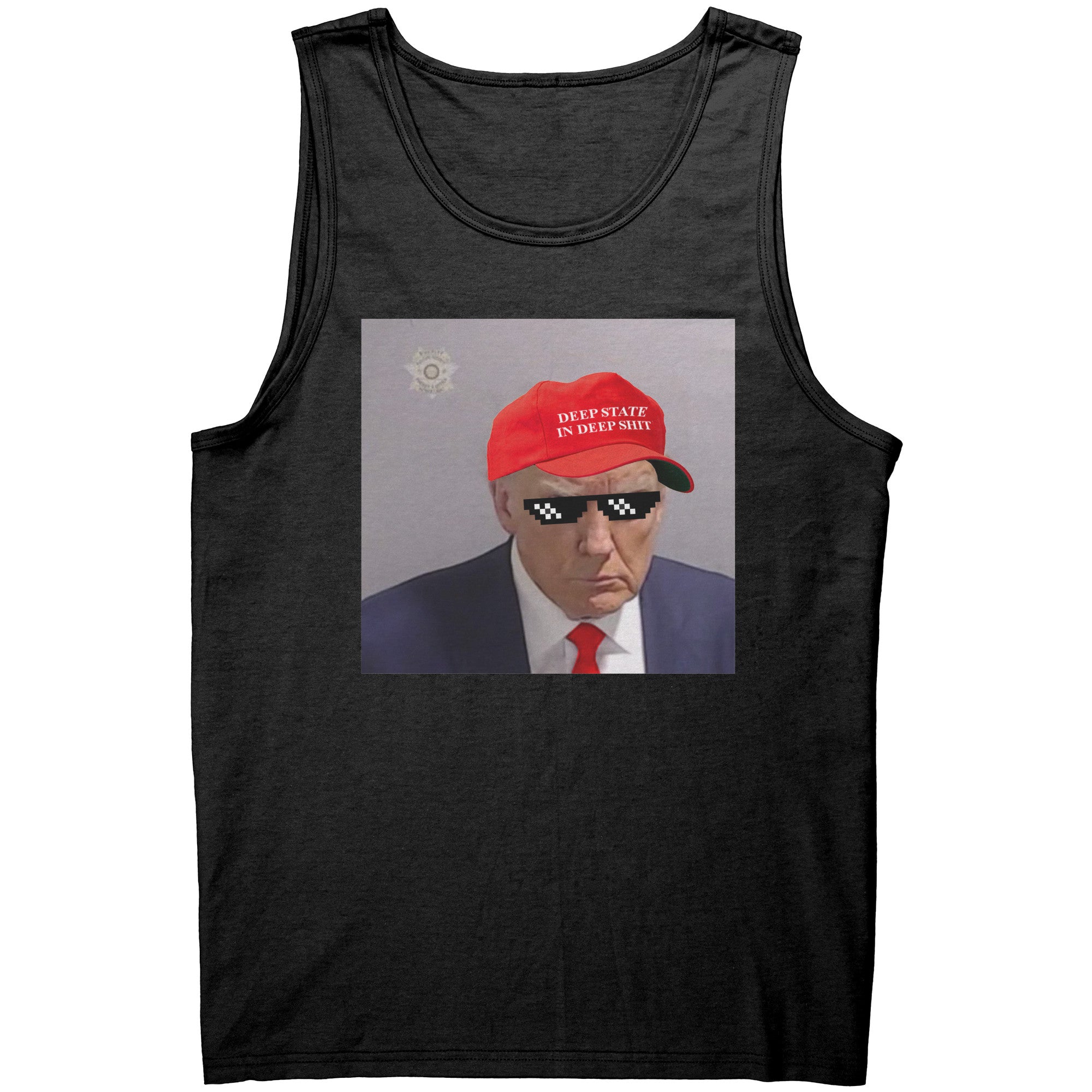 Deep State In Deep Shit Donald Trump Mugshot -Apparel | Drunk America 