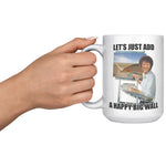 Donald Trump Bob Ross Happy Big Wall Coffee Mug -Front/Back | Drunk America 