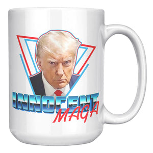Donald Trump Innocent MAGA Mugshot Coffee Mug -Ceramic Mugs | Drunk America 