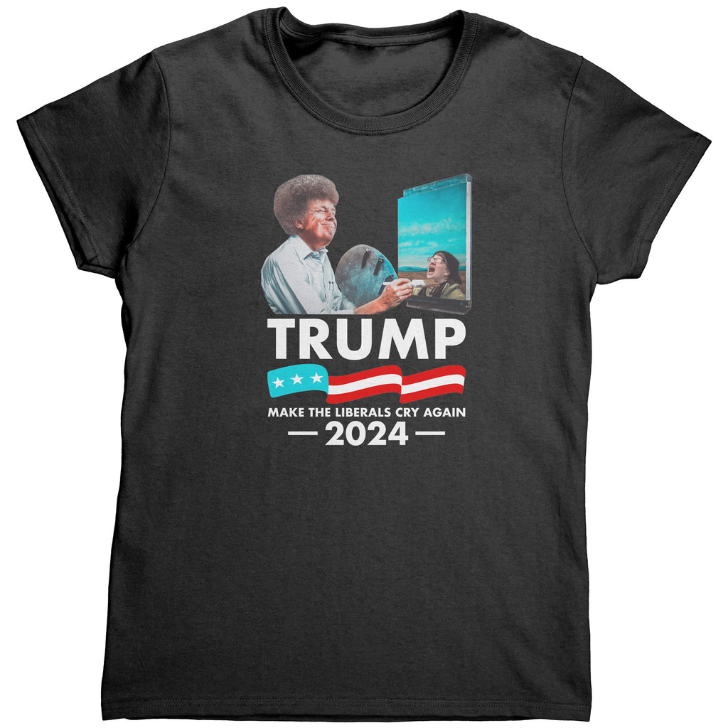 Donald Trump Make The Liberals Cry Again 2024 (Ladies) -Apparel | Drunk America 