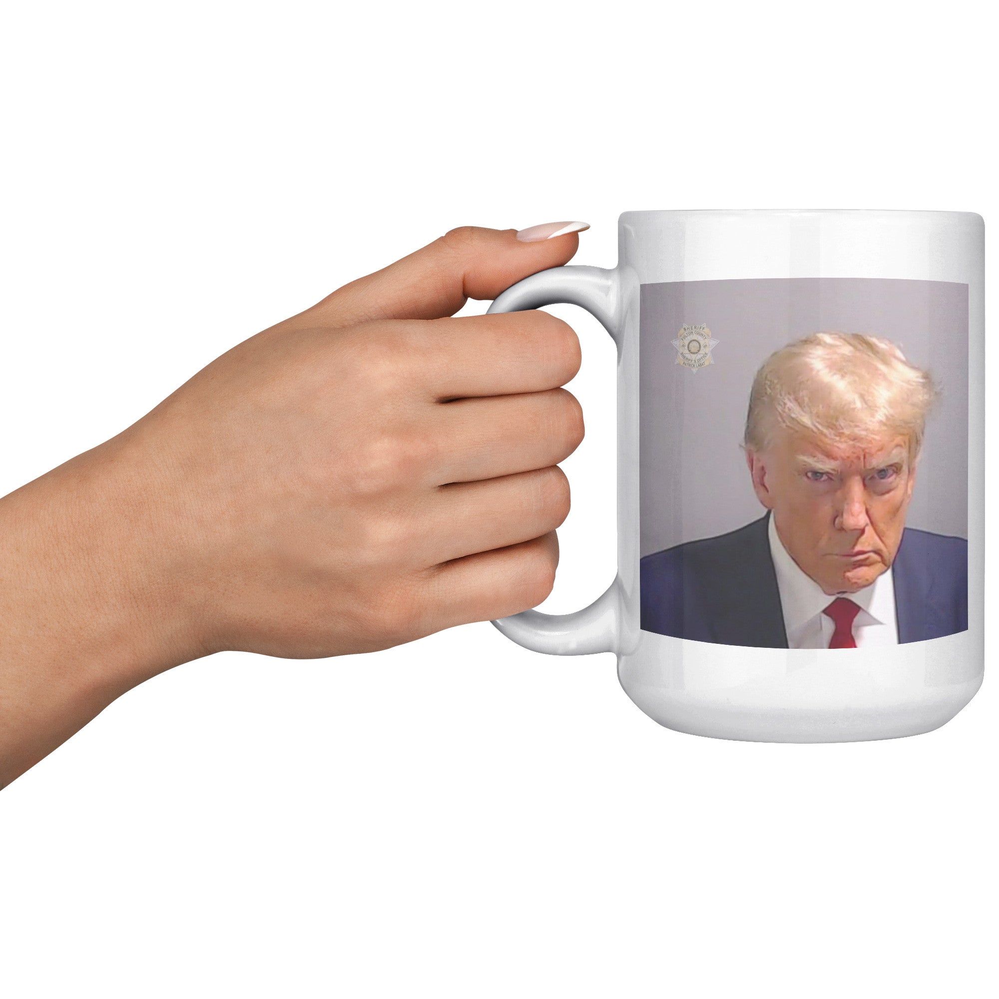 Donald Trump Mugshot Coffee Mug -Ceramic Mugs | Drunk America 