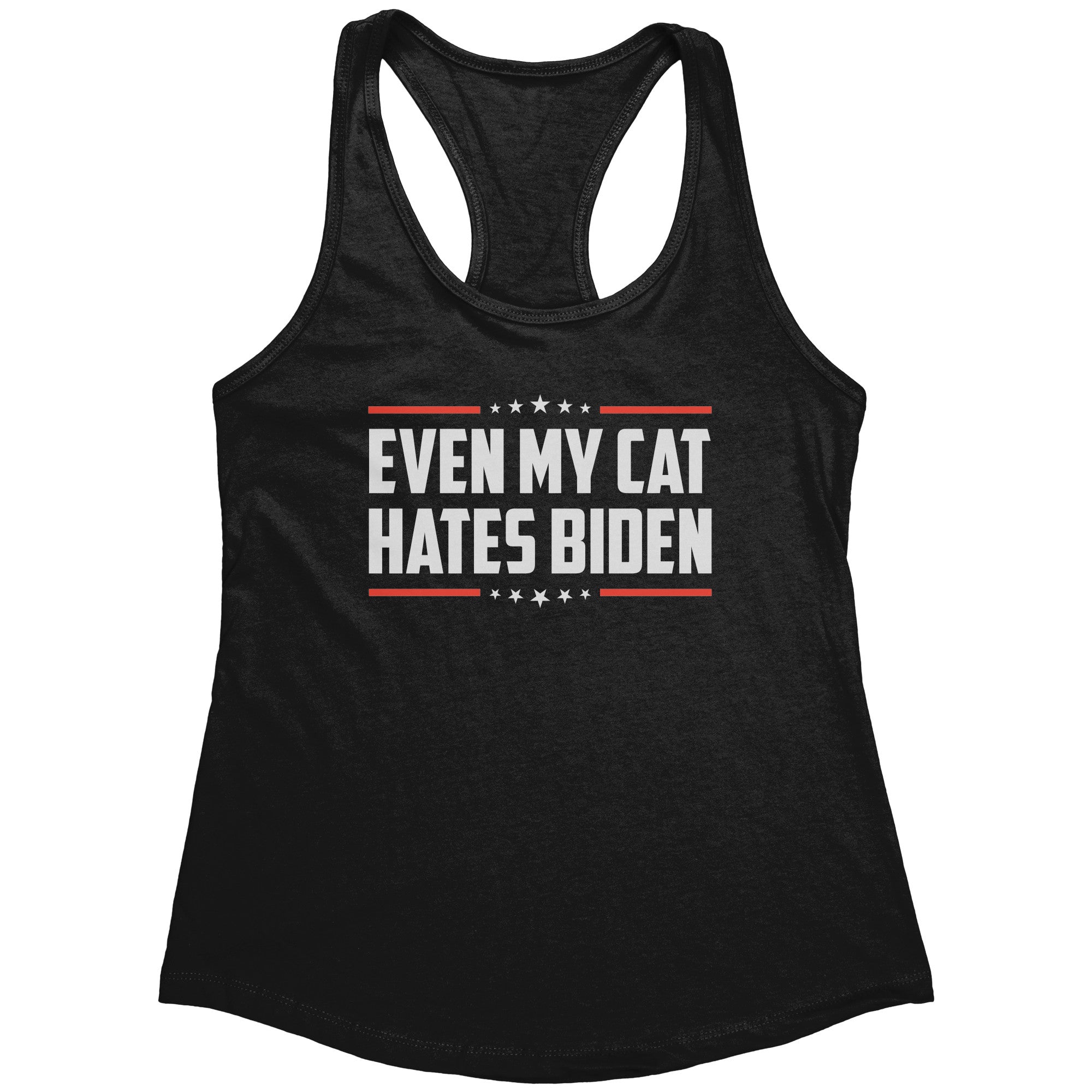 Even My Cat Hates Biden (Ladies) -Apparel | Drunk America 