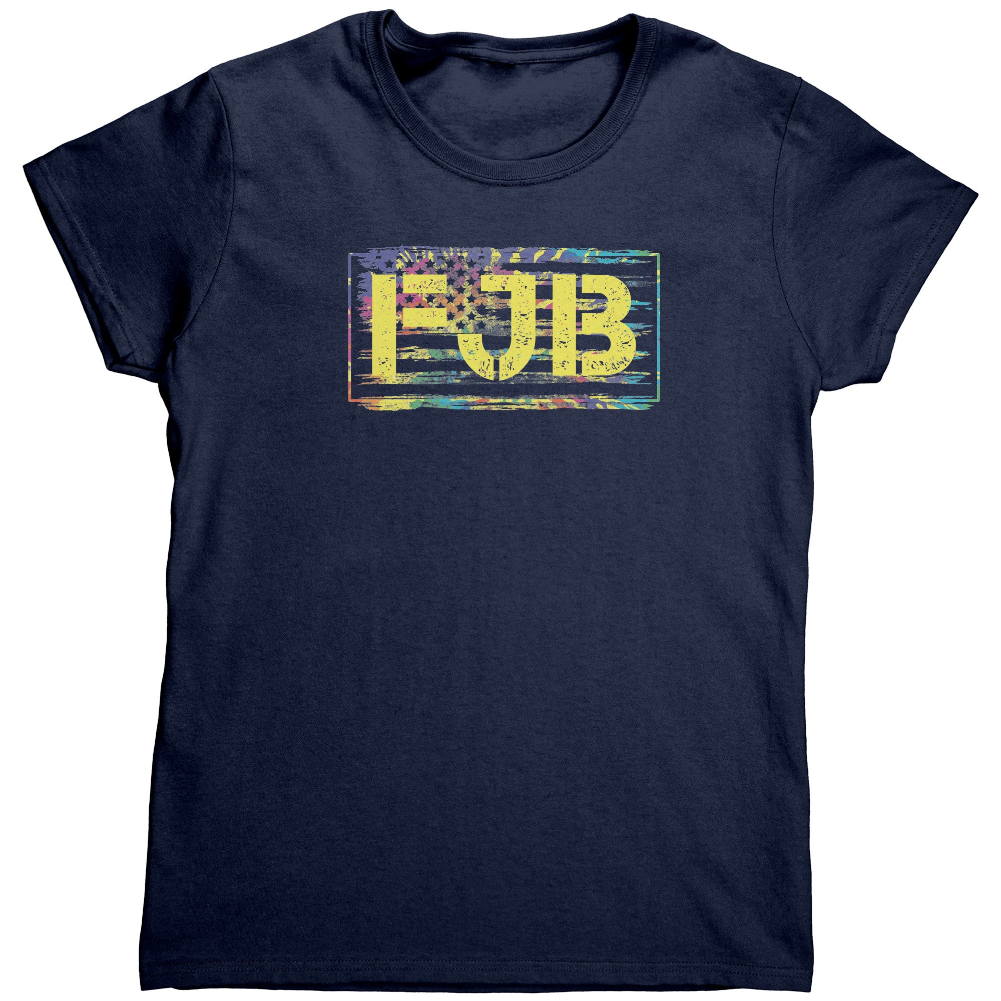 FJB Distressed American Flag Tie Dye (Ladies) -Apparel | Drunk America 