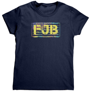 FJB Distressed American Flag Tie Dye (Ladies) -Apparel | Drunk America 