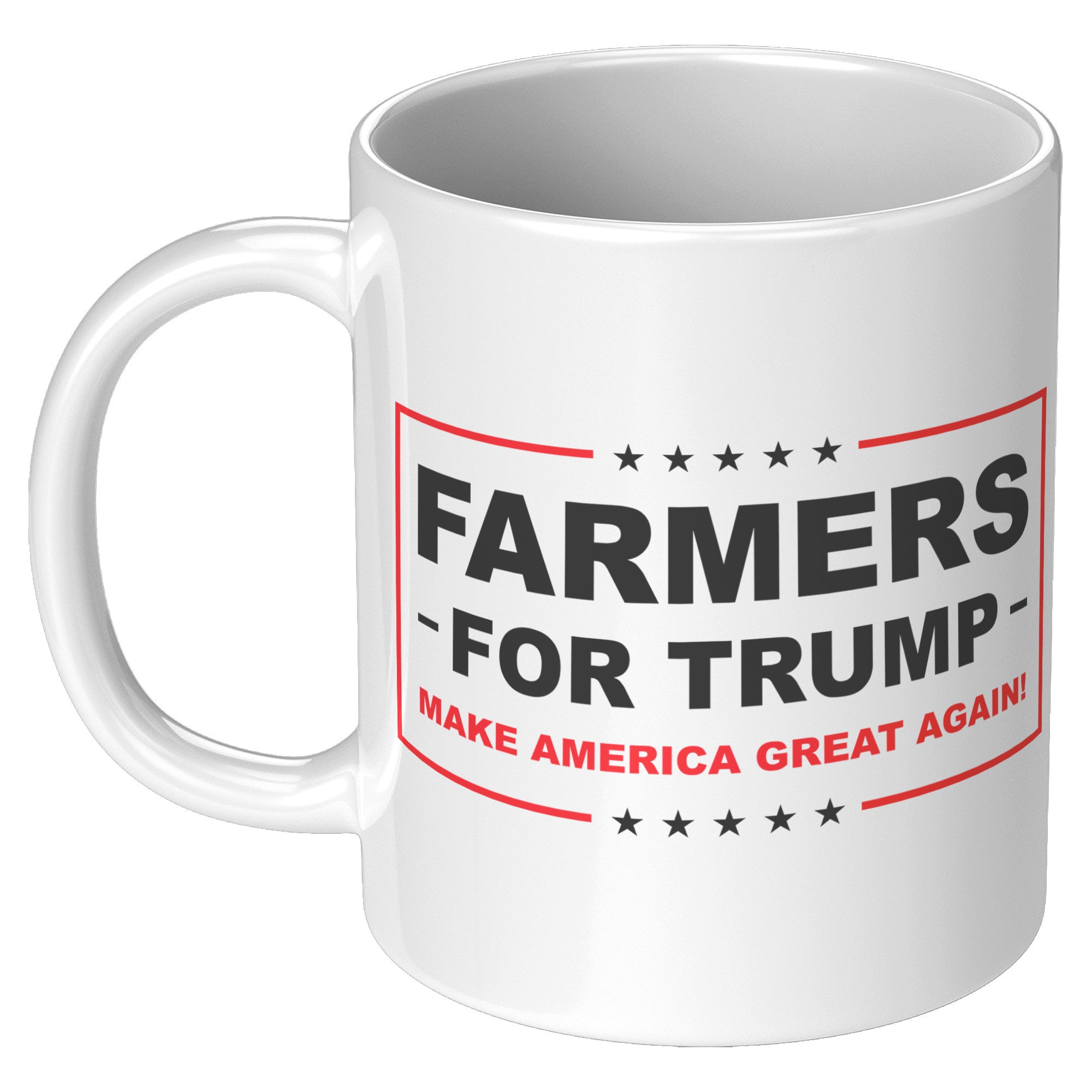 Farmers For Trump Make America Great Again Coffee Mug -Front/Back | Drunk America 
