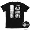 I Stand For The Flag To Honor Those Who Died For It Comfort Colors Pocket Tee - | Drunk America 
