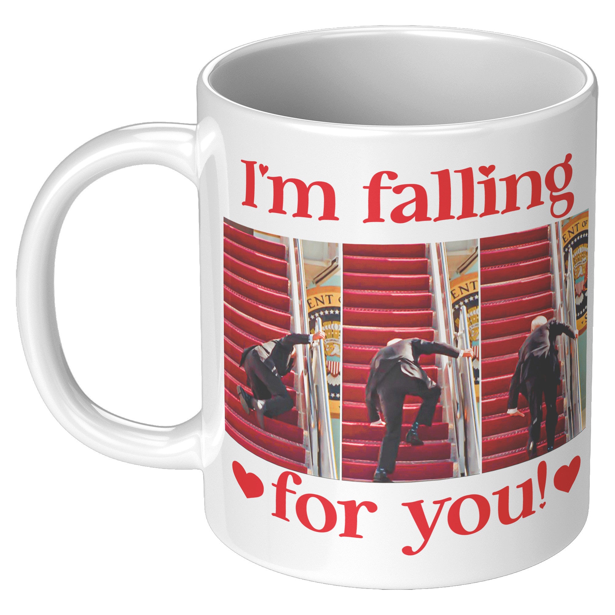 I'm Falling For You FJB Valentine's Day Coffee Mug -Coffee Mugs | Drunk America 