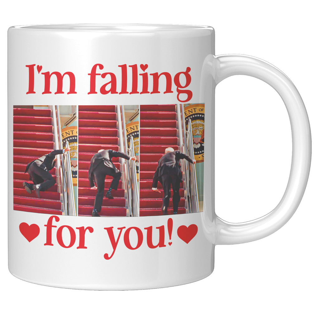 I'm Falling For You FJB Valentine's Day Coffee Mug -Coffee Mugs | Drunk America 