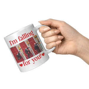 I'm Falling For You FJB Valentine's Day Coffee Mug -Coffee Mugs | Drunk America 