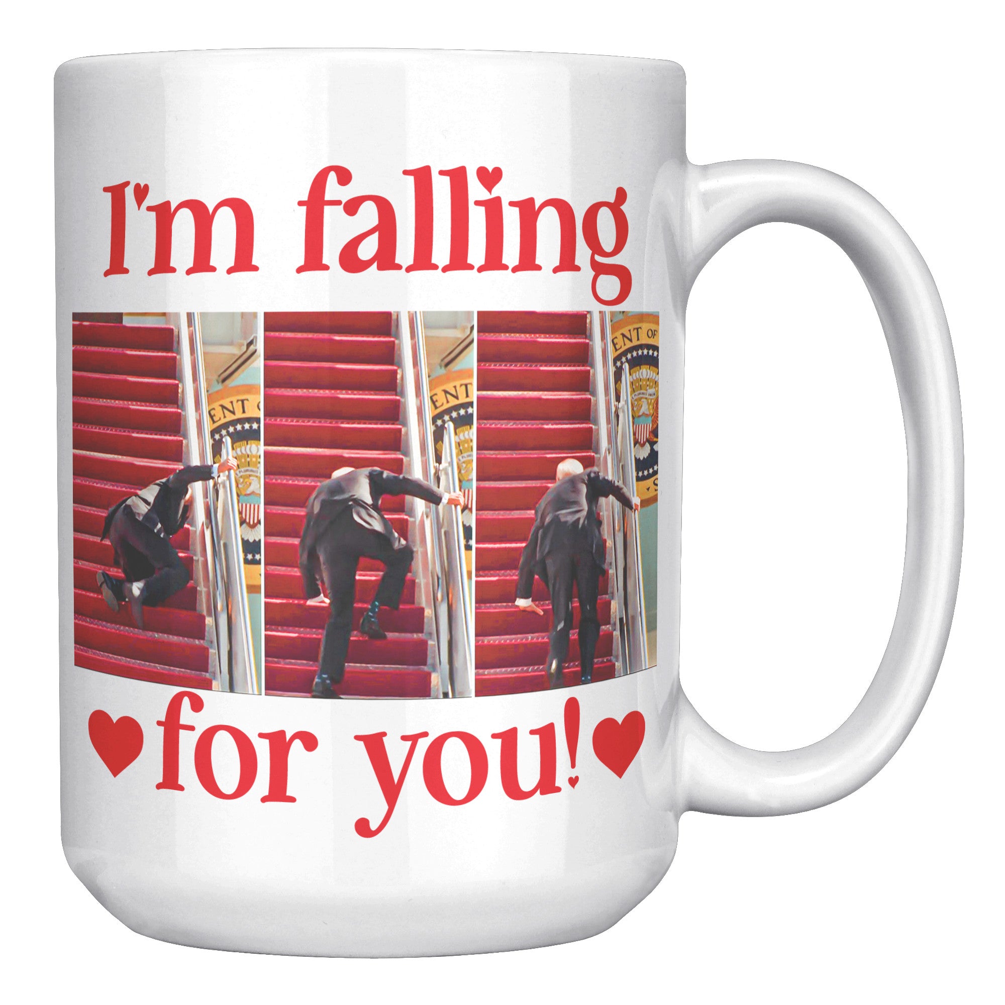 I'm Falling For You FJB Valentine's Day Coffee Mug -Coffee Mugs | Drunk America 