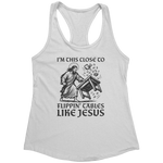 I'm This Close To Flippin' Tables Like Jesus (Ladies) – Patriotic Clothing for True Americans | Drunk America
