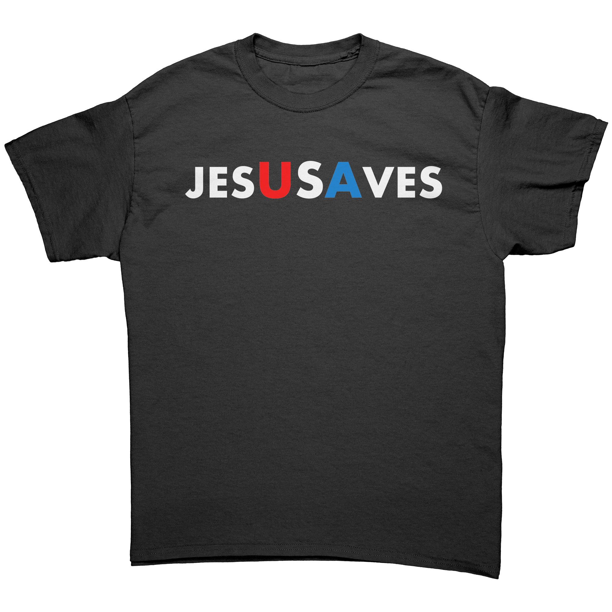 Jesus Saves USA Graphic Tee – Patriotic Clothing for True Americans | Drunk America