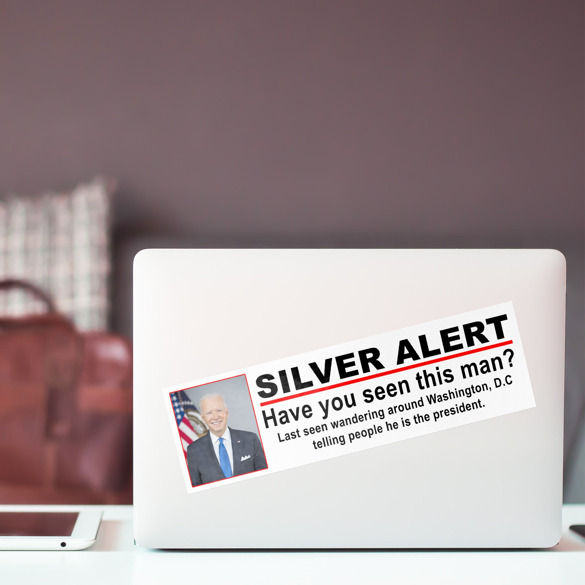 Joe Biden Silver Alert Bumper Sticker -Stickers | Drunk America 