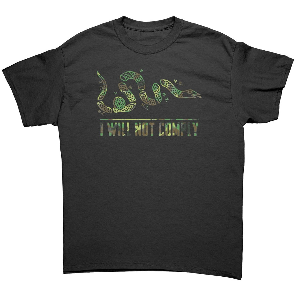 Join Or Die I Will Not Comply Camouflage -Apparel | Drunk America 