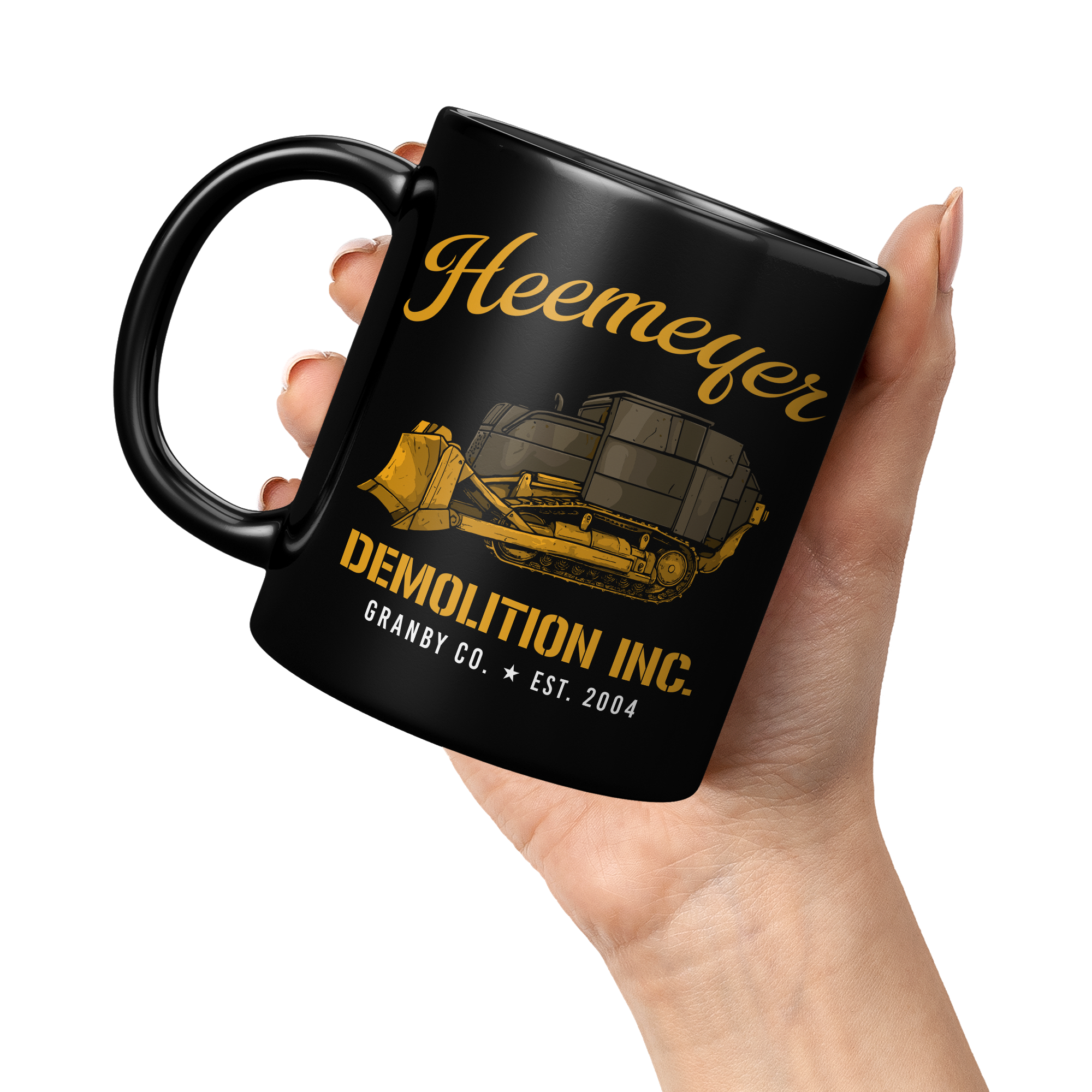 Killdozer_Heemeyer_Demolition_Inc_Coffee_11oz_Black_LH_Model_Mockup.png