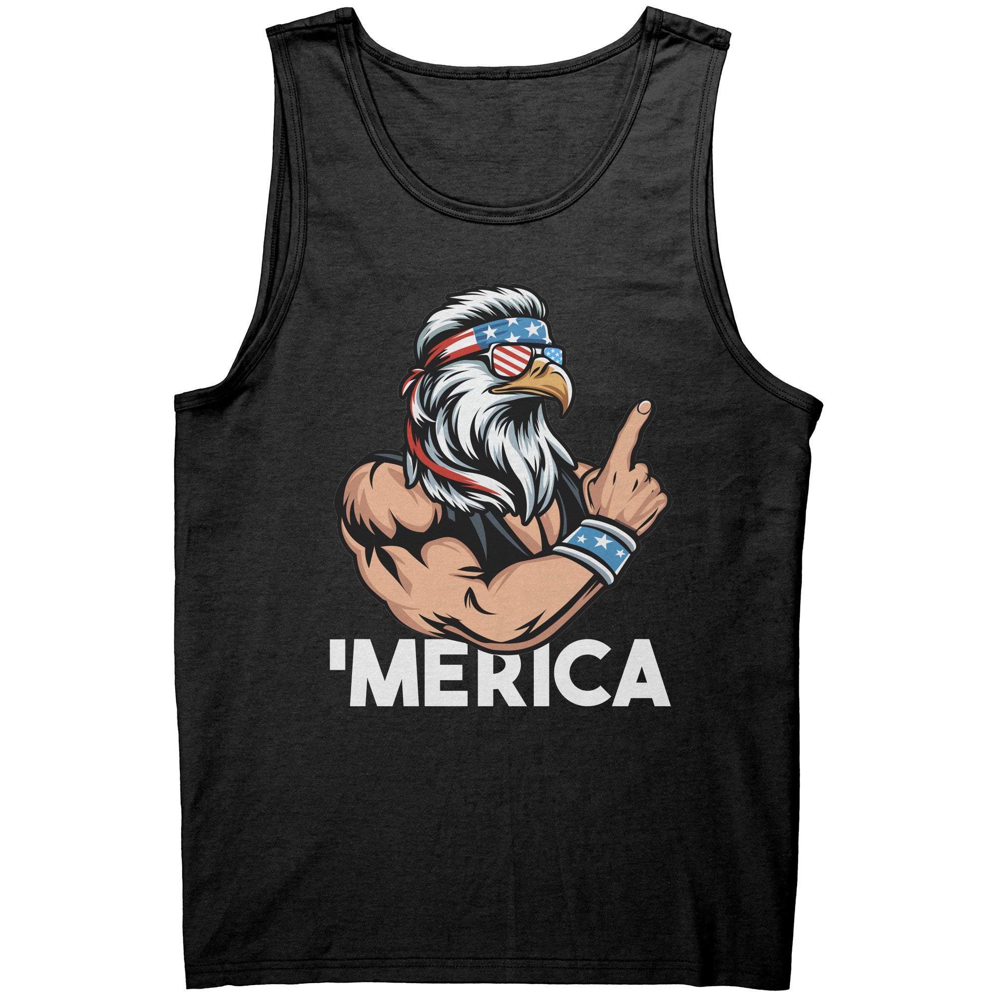 Merica Patriotic Bald Eagle With Mullet -Apparel | Drunk America 