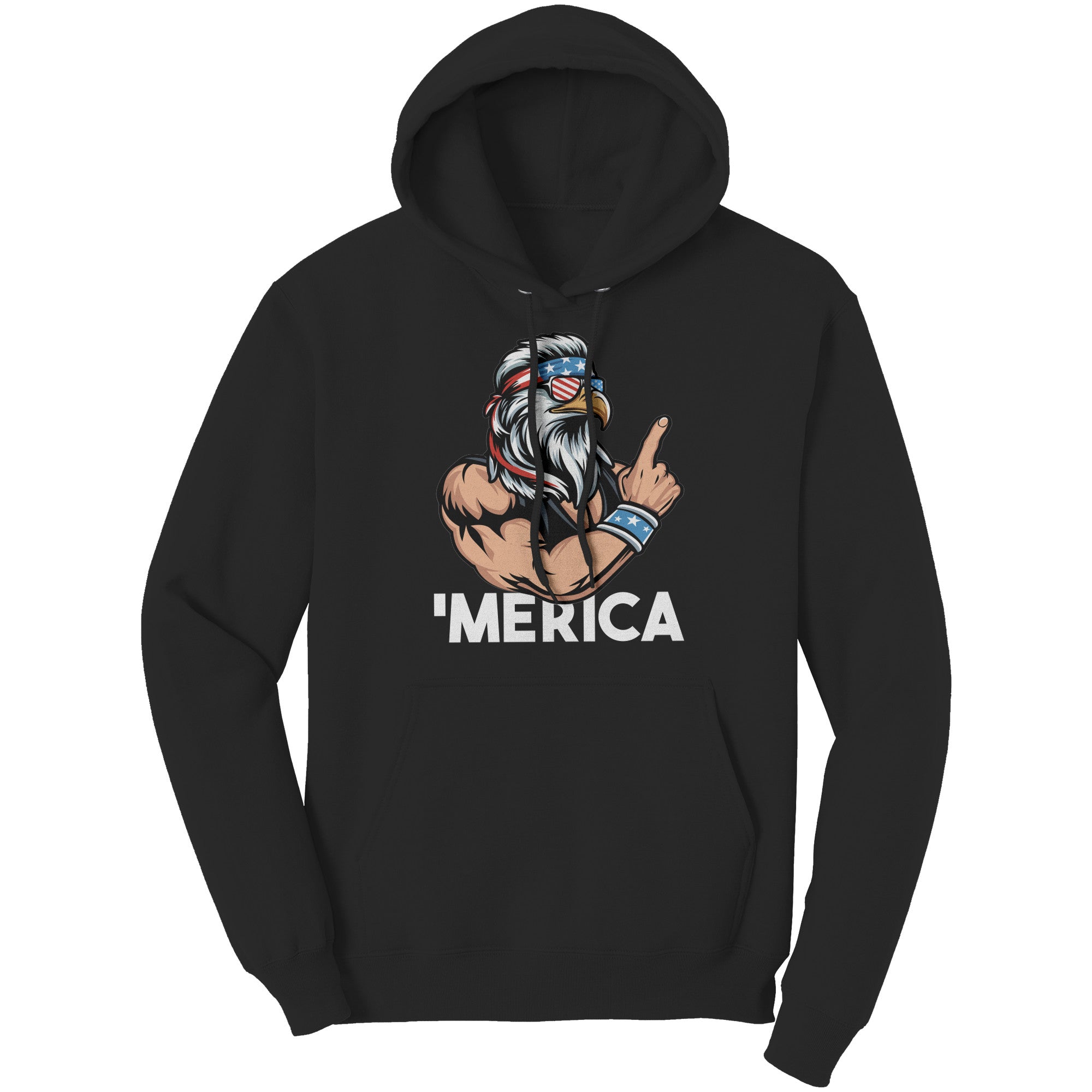 Merica Patriotic Bald Eagle With Mullet (Ladies) -Apparel | Drunk America 