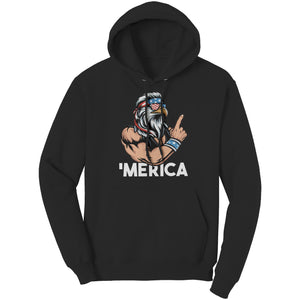 Merica Patriotic Bald Eagle With Mullet (Ladies) -Apparel | Drunk America 