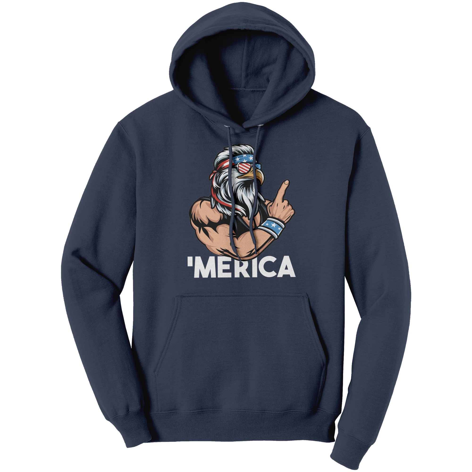 Merica Patriotic Bald Eagle With Mullet (Ladies) -Apparel | Drunk America 