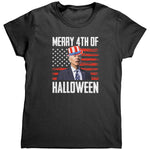 Merry 4th Of Halloween (Ladies) -Apparel | Drunk America 