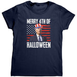 Merry 4th Of Halloween (Ladies) -Apparel | Drunk America 