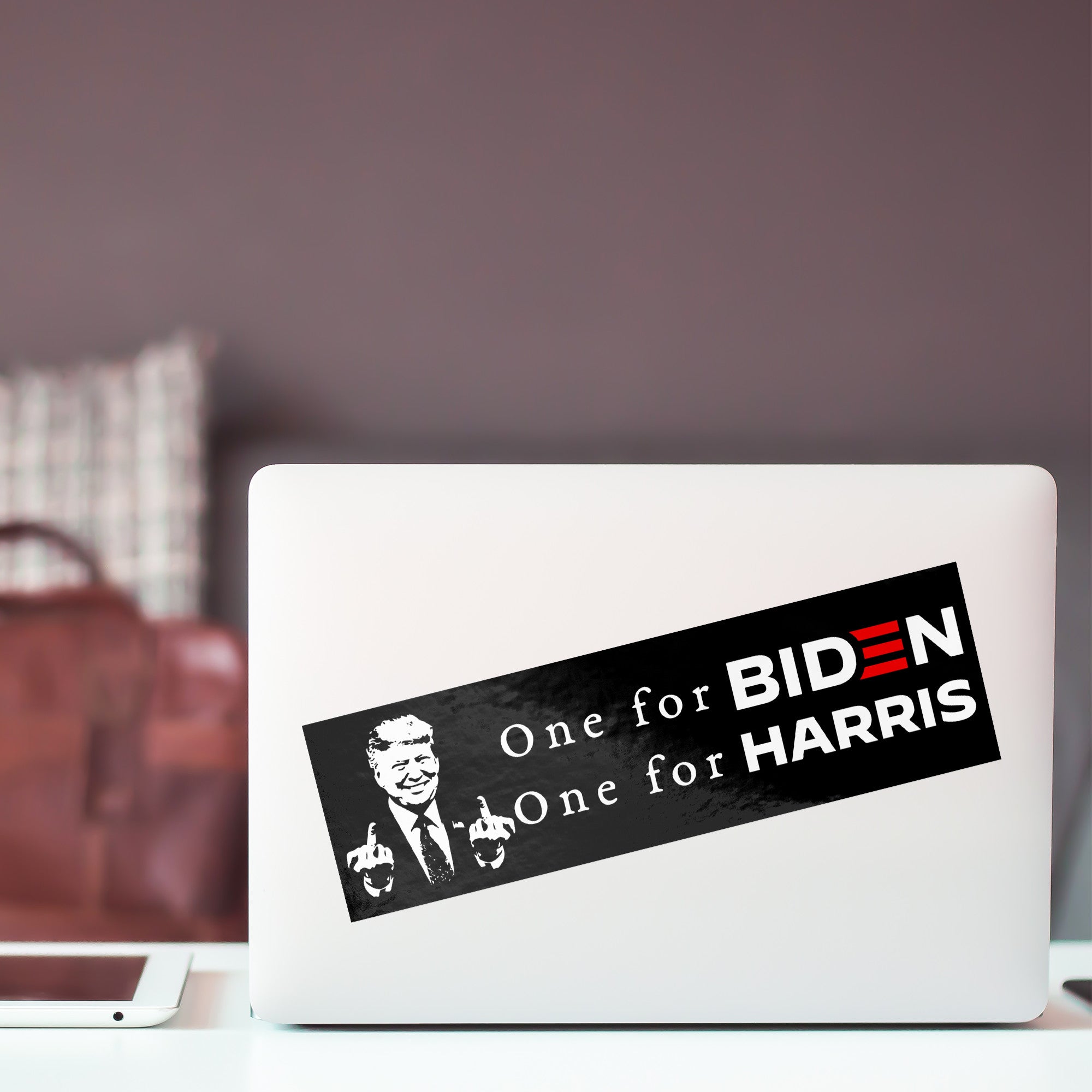 One For Biden One For Harris Bumper Sticker -Stickers | Drunk America 