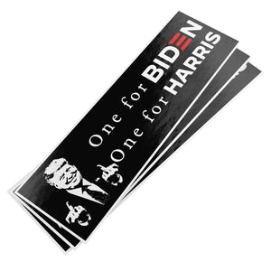 One For Biden One For Harris Bumper Sticker -Stickers | Drunk America 