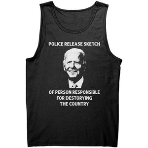 Police Release Sketch Of Person Responsible For Destroying The Country -Apparel | Drunk America 
