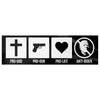 Pro-God Pro-Gun Pro-Life Anti-Biden Bumper Sticker -Stickers | Drunk America 