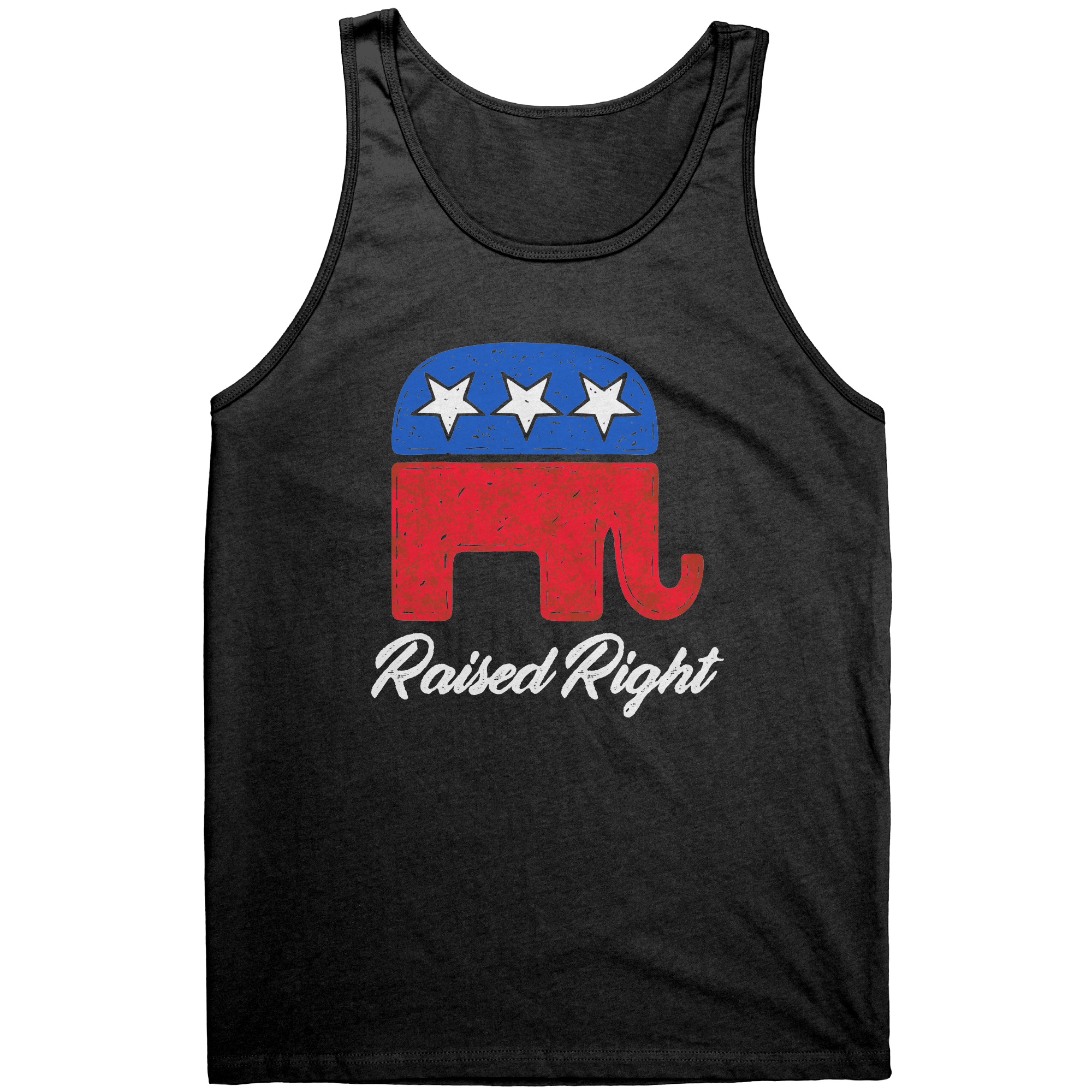 Raised Right Grunge Graphic Tee – Patriotic Clothing for True Americans | Drunk America