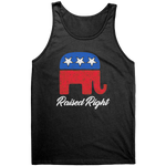 Raised Right Grunge Graphic Tee – Patriotic Clothing for True Americans | Drunk America