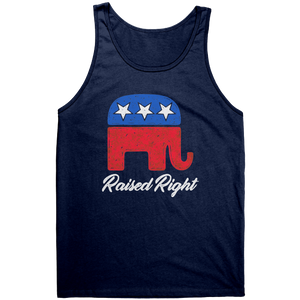 Raised Right Grunge Graphic Tee – Patriotic Clothing for True Americans | Drunk America