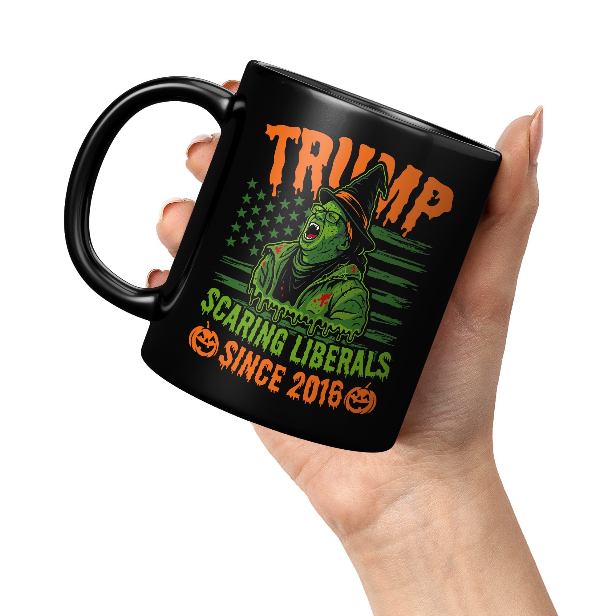 TRUMP_-_Scaring_Liberals_Since_2016_Blac_11oz_Black_LH_Model_Mockup.png