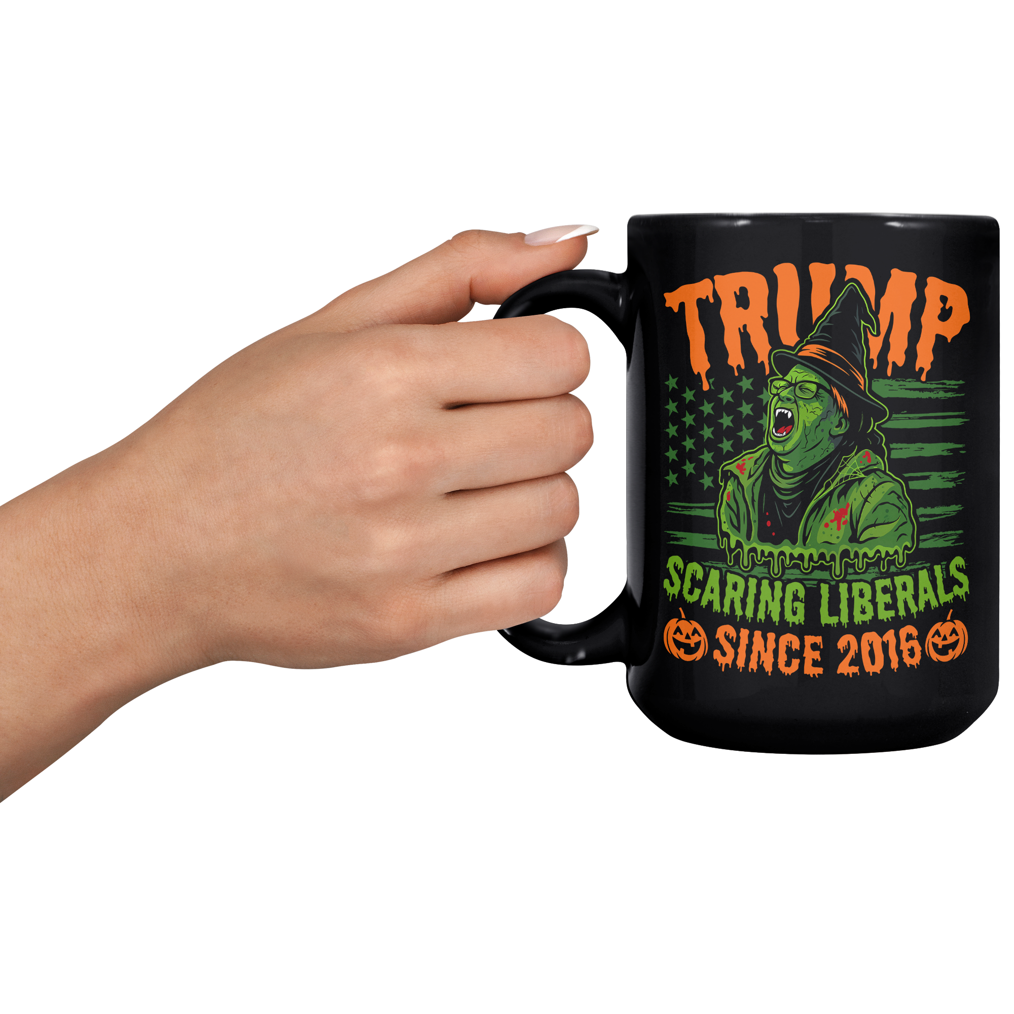 TRUMP_-_Scaring_Liberals_Since_2016_Blac_15oz_Black_LH_Model_Mockup.png