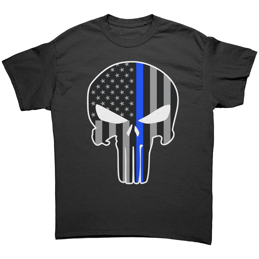 Thin Blue Line Punisher Skull