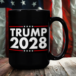 Trump 2028 Black Coffee Mug