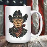 Trump Outlaw Cowboy Patriotic Coffee Mug