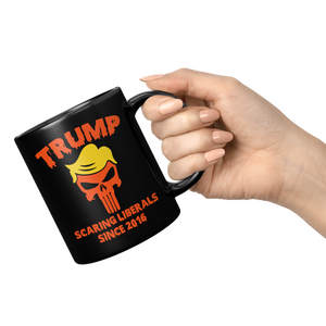 Trump_Halloween_Scaring_Liberals_Since_2_11oz_Black_RH_Model_Mockup.png