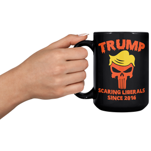Trump_Halloween_Scaring_Liberals_Since_2_15oz_Black_LH_Model_Mockup.png