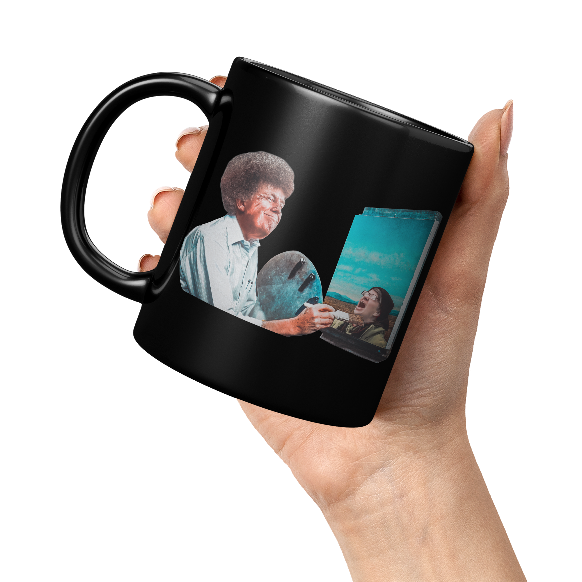 Trump_Painting_Screaming_Liberal_Black_C_11oz_Black_LH_Model_Mockup.png