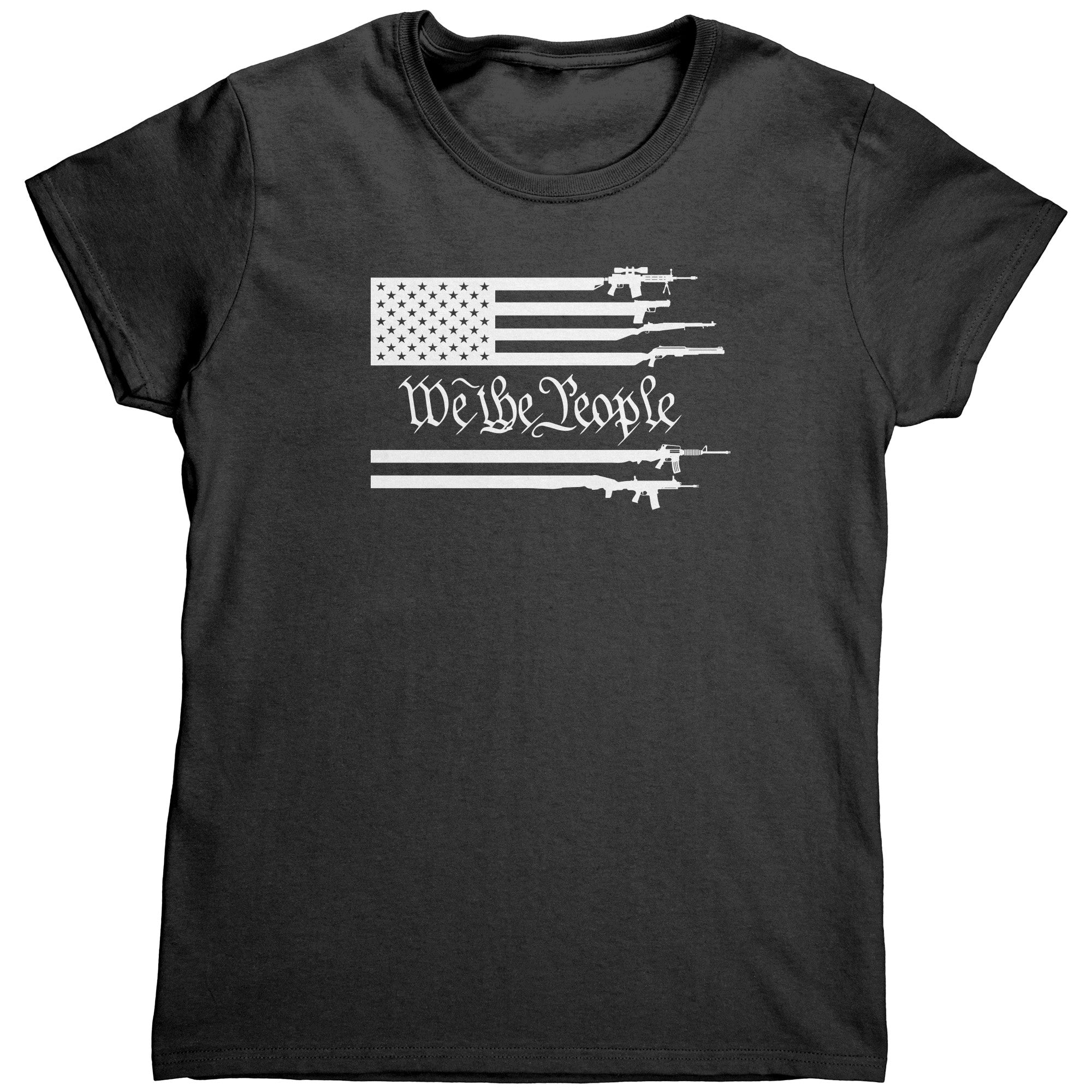 We The People Gun Flag (Ladies) -Apparel | Drunk America 