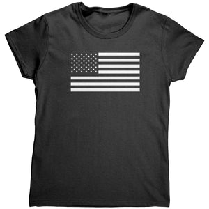 White American Flag (Ladies) -Apparel | Drunk America 