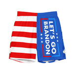 Let's Go Brandon American Flag Men's Swim Trunks - | Drunk America 