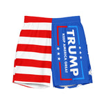 Trump Keep America Great American Flag Men's Swim Trunks - | Drunk America 